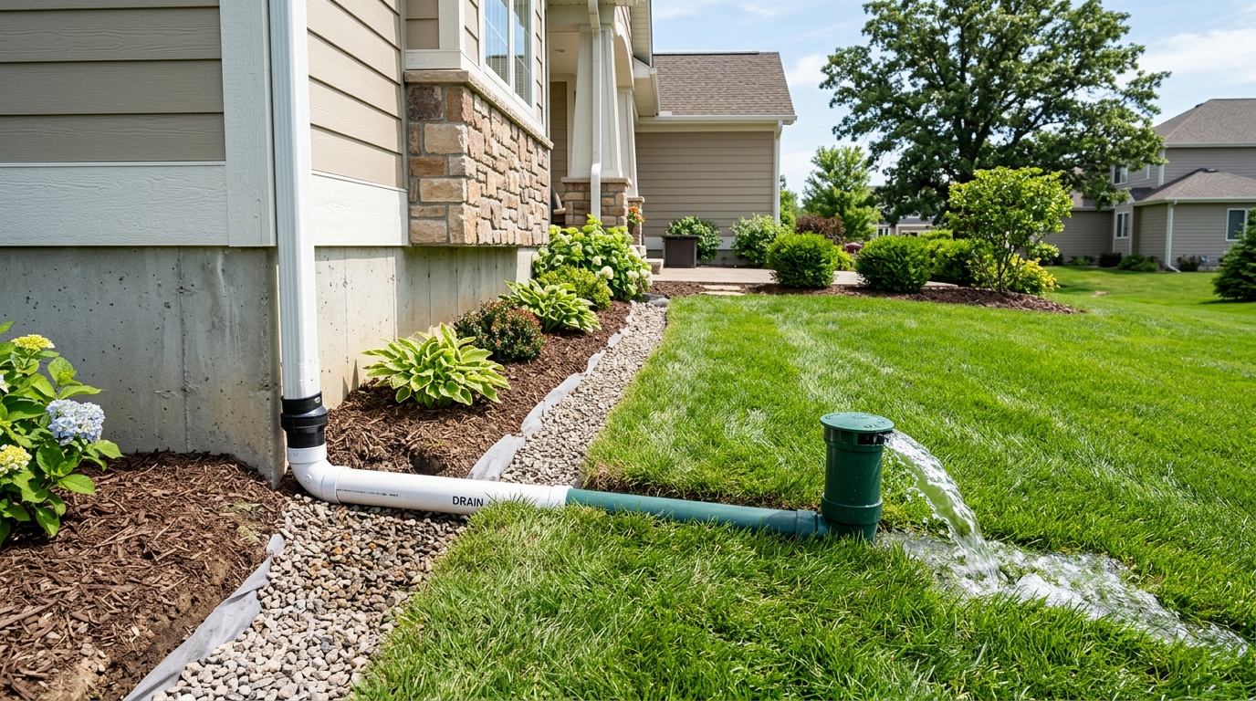 Downspout Drainage and French Drain Systems