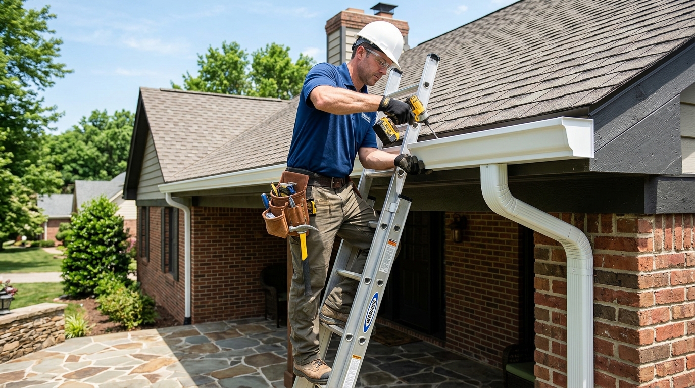 Gutter Repair and Pitch Realignment